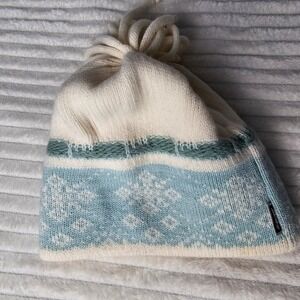Fair Isle Nordic Knit Wool Blend Winter Hat Snowflake Ski Beanie Akaz Tassel